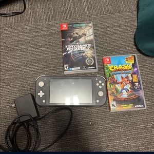 Nintendo switch + games + charger